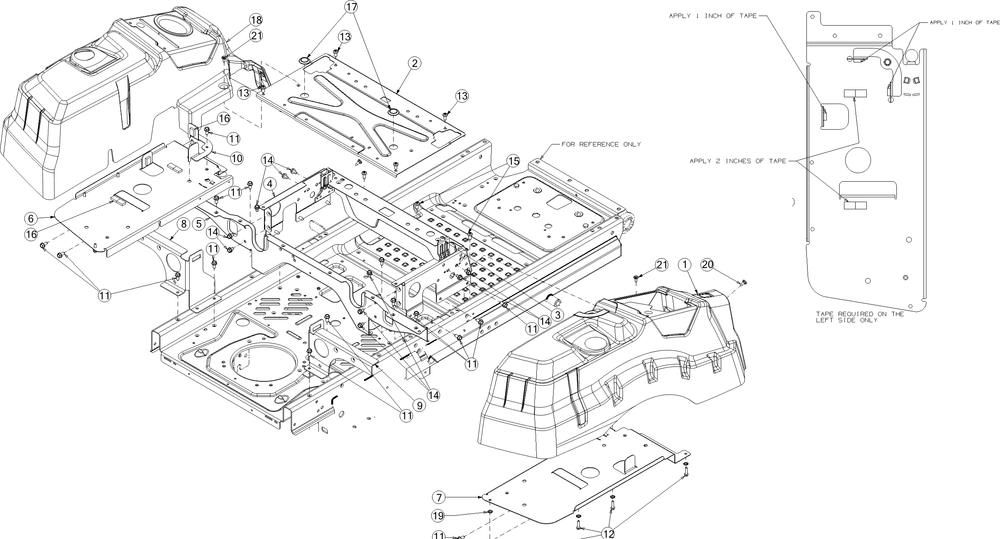 Consoles Diagram and Parts List for Z-FORCEL48 (17CSDALB056)(2016) Cub Cadet Lawn Tractor